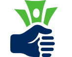 hand holding cash icon